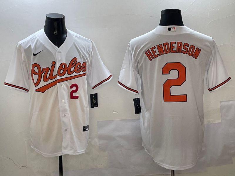 Men Baltimore Orioles #2 Henderson White Game 2025 Nike MLB Jersey style 4->baltimore orioles->MLB Jersey